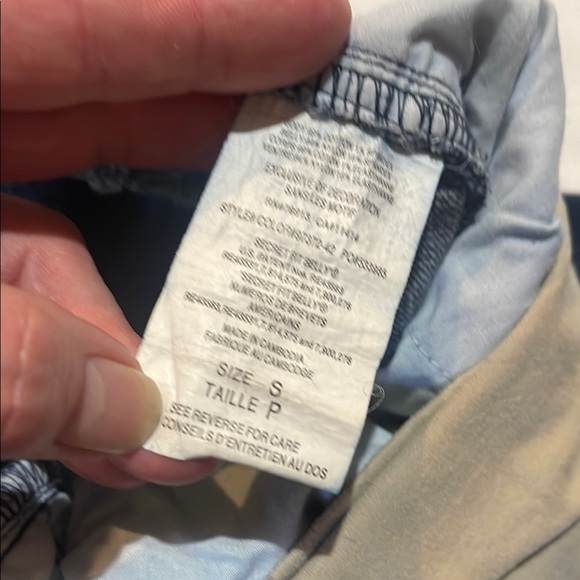 Indigo Blue Straight Leg Jeans in Blue and Tan - Picture 8 of 10